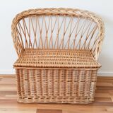 Rattan storage bench, toy box, laundry box