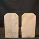 Pair of art deco bookends in black and grey marble
