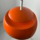 Vintage pendant Temde Leuchten orange metal