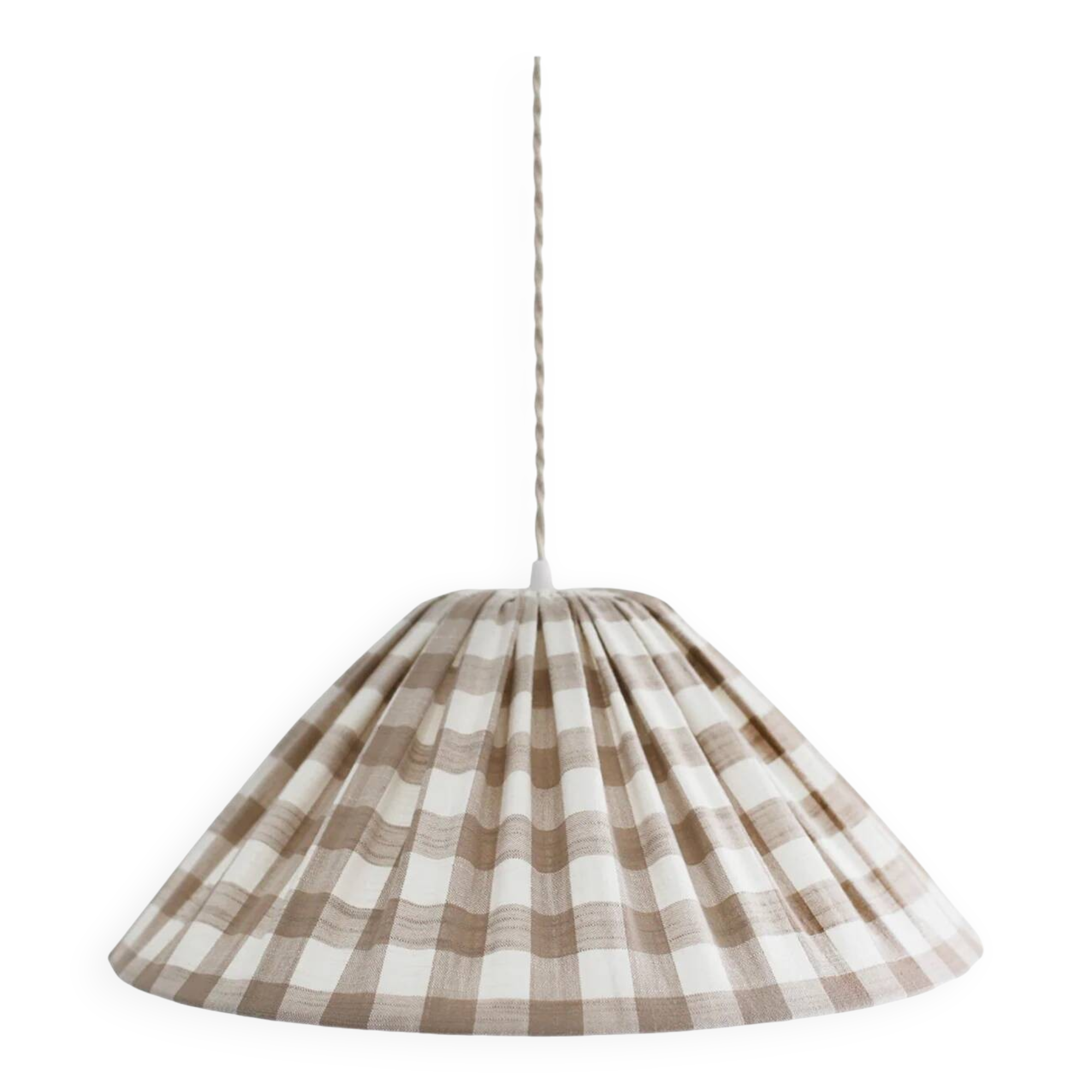 Malala "beige" large tile conical pendant light