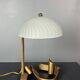 Artisanal hand made brutalist art deco style wrought iron desk lamp, 1980s