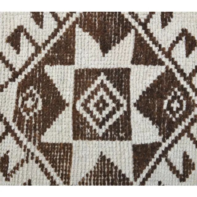 1970s Vintage Turkish Hand-Knotted Wool Cotton Beige Runner Rug  90x340