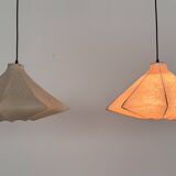 Pair of Italian Designer Cocoon Pendant lights original from the 1960s