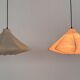 Pair of Italian Designer Cocoon Pendant lights original from the 1960s