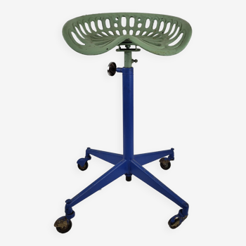 High stool called cast iron tractor