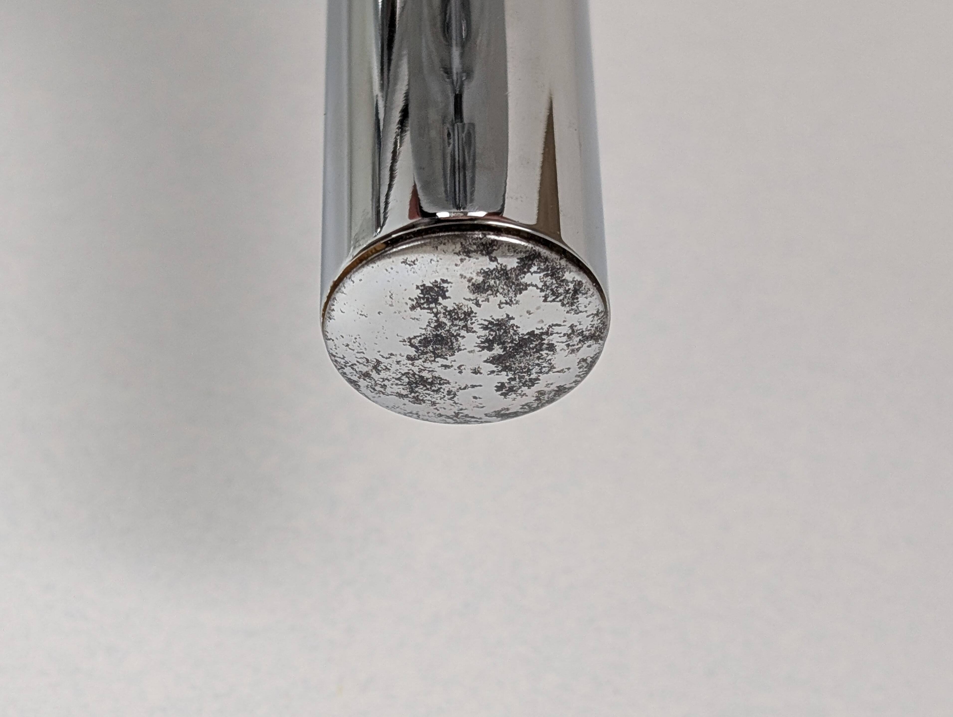 Pair of chrome wall lights
