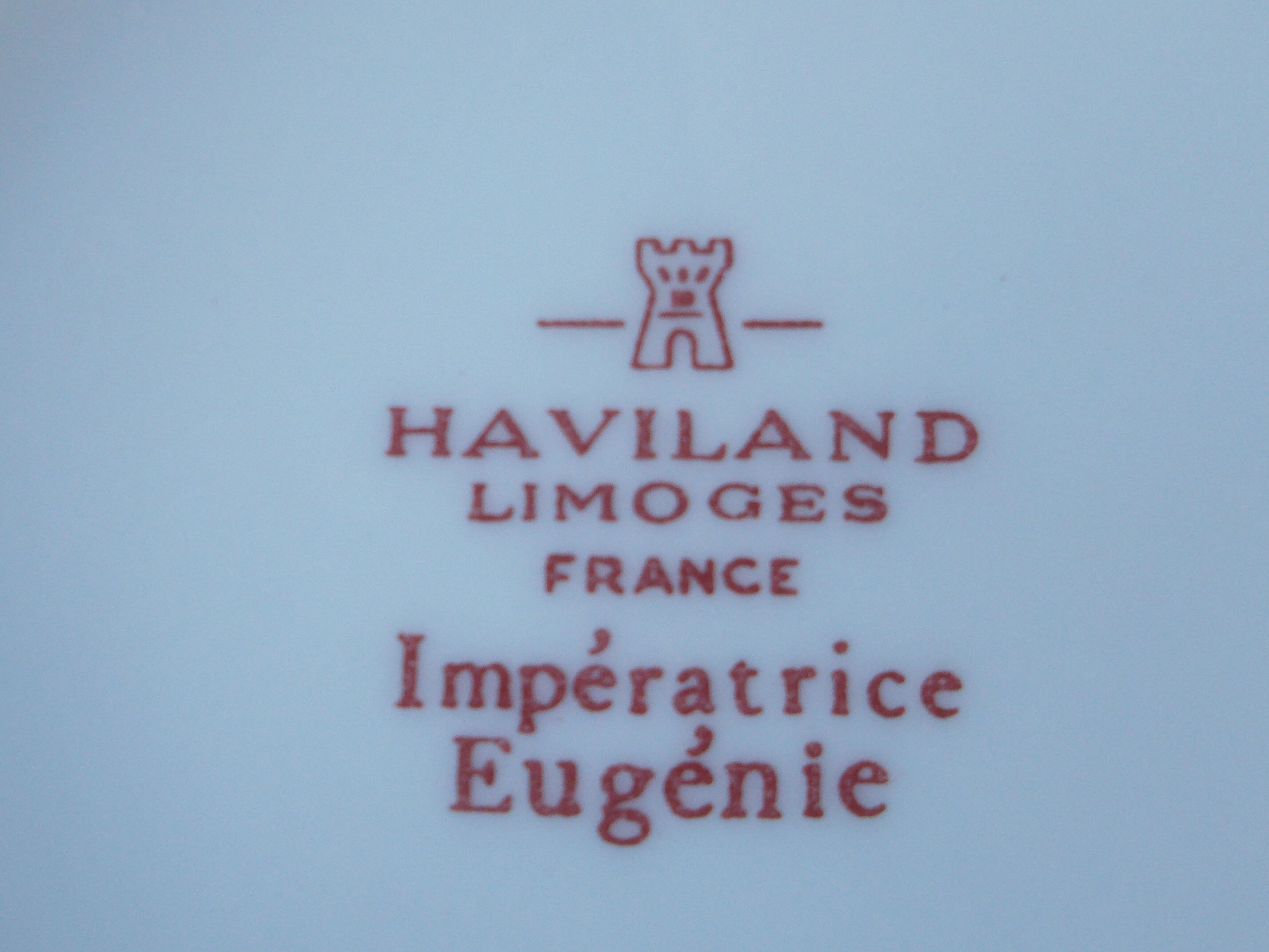 Limoges porcelain sweetener Bernardaud Empress Eugenie