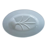 Plat à asperges en porcelaine 19ème siècle