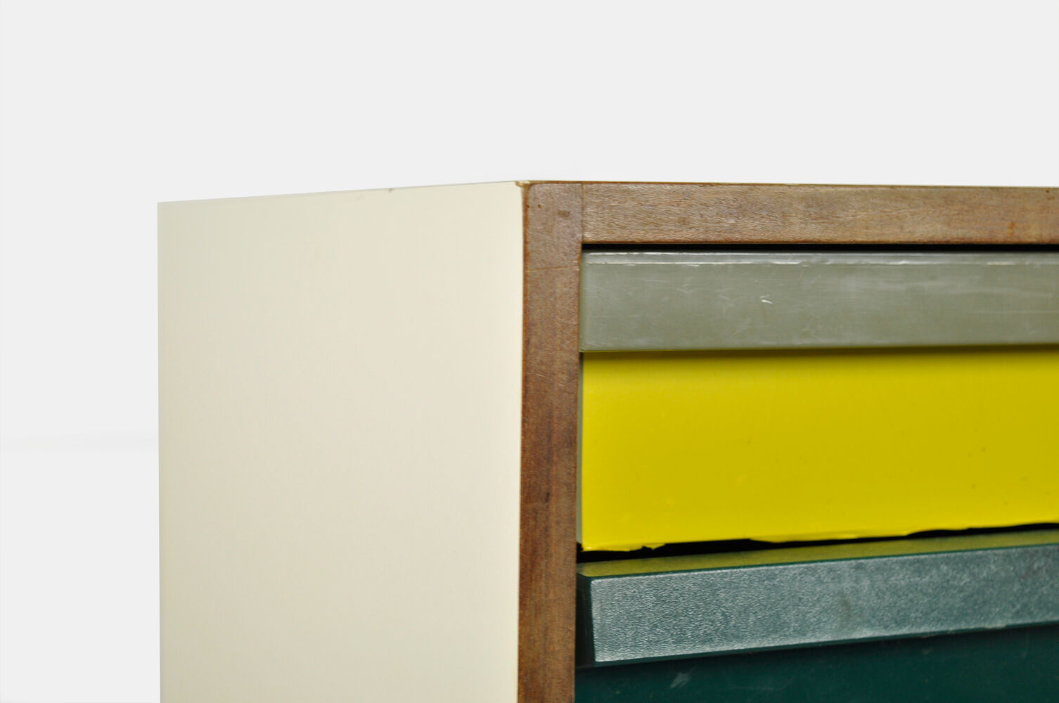 Dutch schoolcabinet with coloured drawers, 1970s