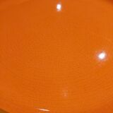 Flat plates orange with brown edging