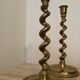 Pair of bronze torch candlesticks 1900