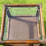 Bamboo coffee table. Vintage 70s.