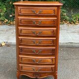 Louis XV style chest of drawers in solid wood from the 20th century