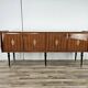 Mid-century 1960s mahogany sideboard with glass top
