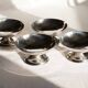 Set of 4 stainless steel ice cream cups, made in France