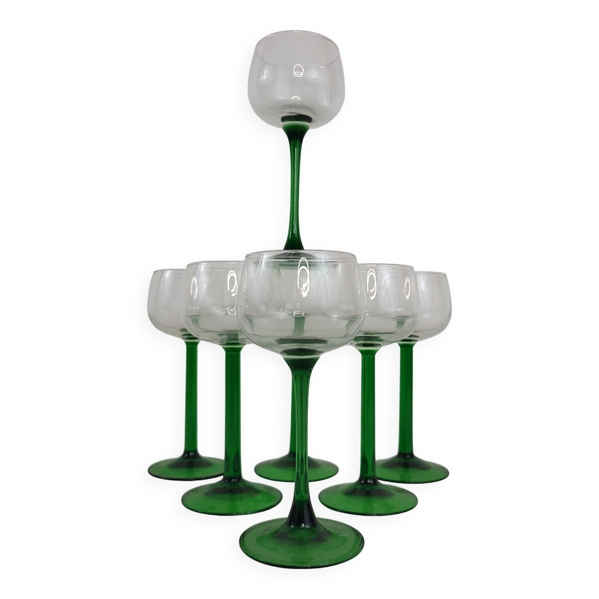 6 Alsace balloon wine glasses