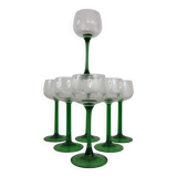 6 Alsace balloon wine glasses