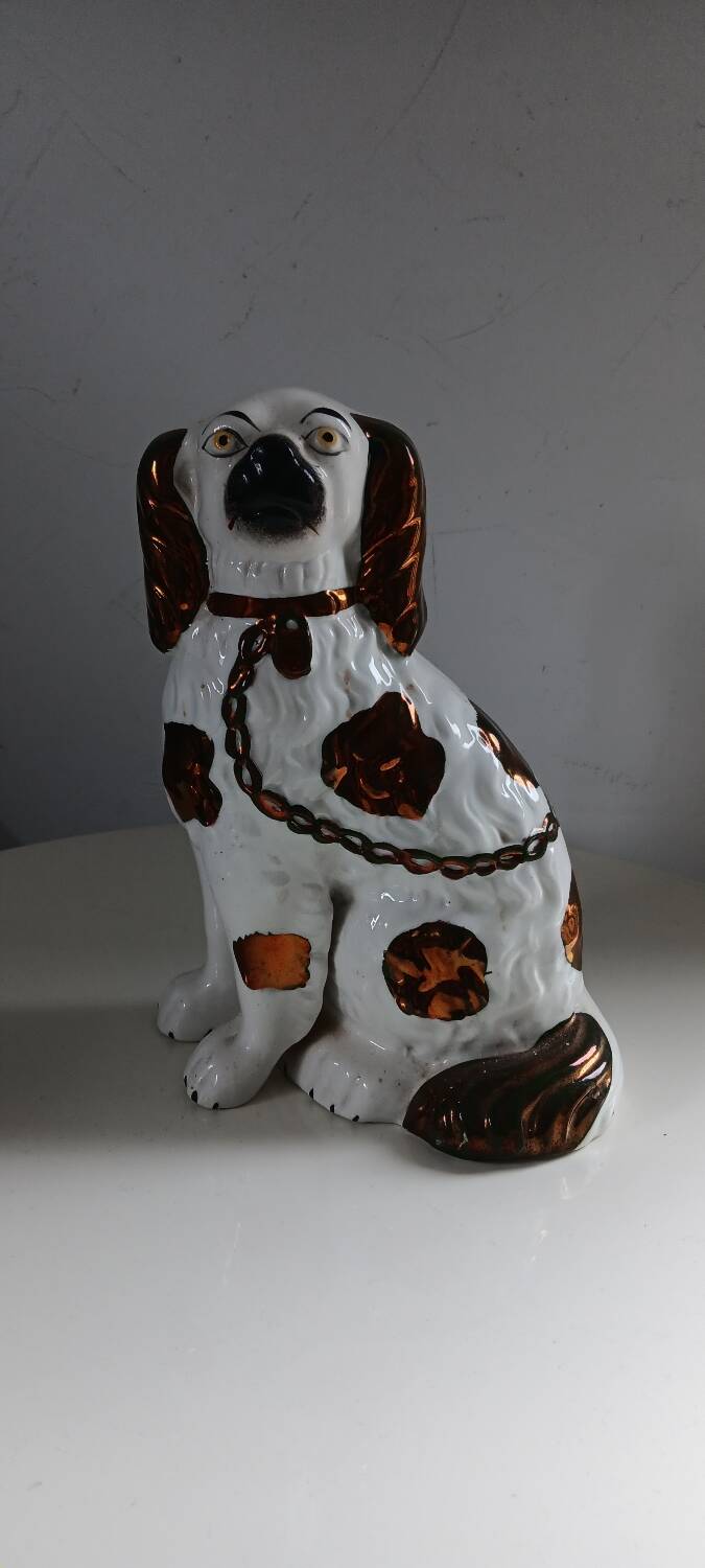 Jersey earthenware Staffordshire dog