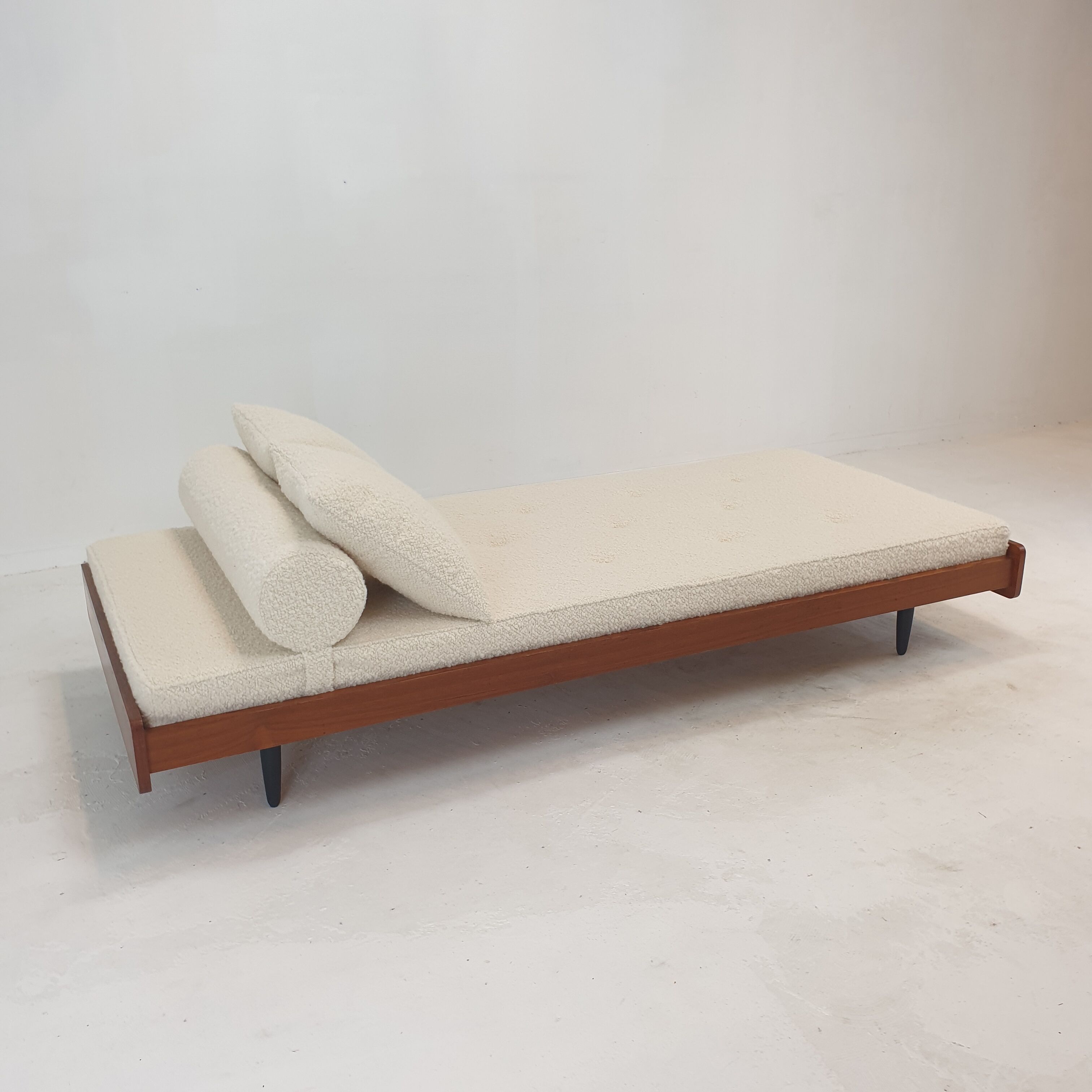 Teak Daybed with Cushions and Bolster, 1960s