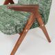 Fauteuil lounge scandinave vert, tissu d'ameublement bohème mélangé