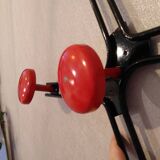 Wall-mounted metal coat rack with 5 hooks