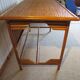 desk - wood-bamboo and woven wicker rattan - 2 drawers - large top - 80