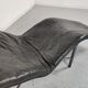 Tord Bjorklund leather chaise longue, 80s