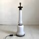 Pied de lampe en opaline et laiton 1900
