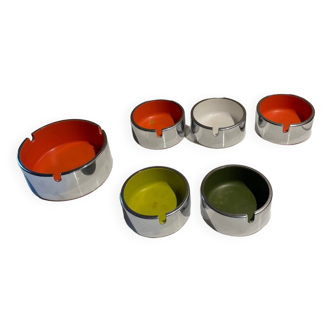 Set of 6 Isamu Kenmochi 70 ashtrays