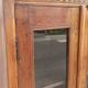 Teak glass cabinet two doors and a drawer