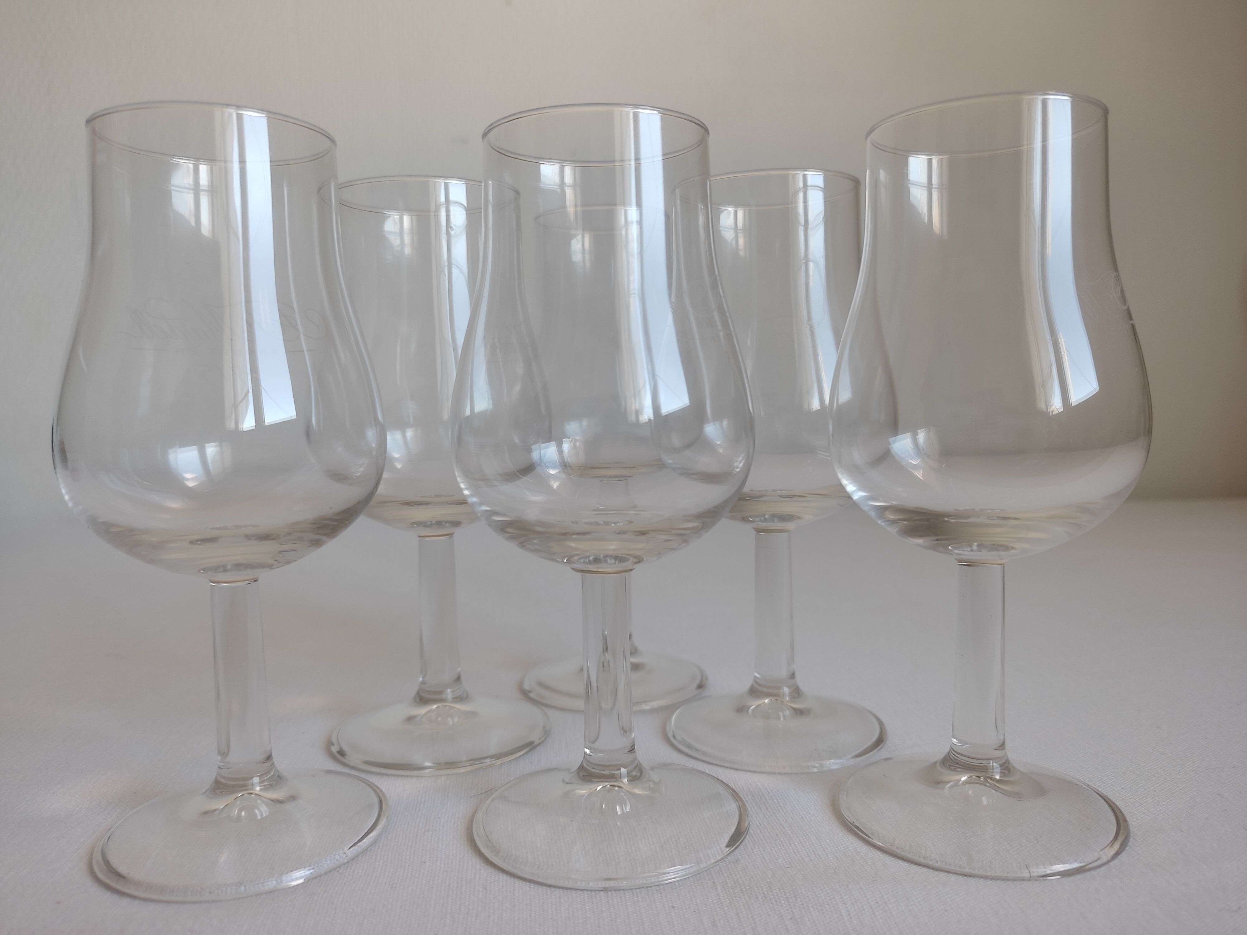Martel silkscreened Cognac glasses