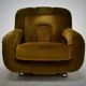 Pair of rare mid-century lounge armchairs, Italy, 1970s