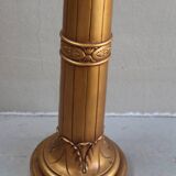 Colonne ancienne en métal et plâtre doré