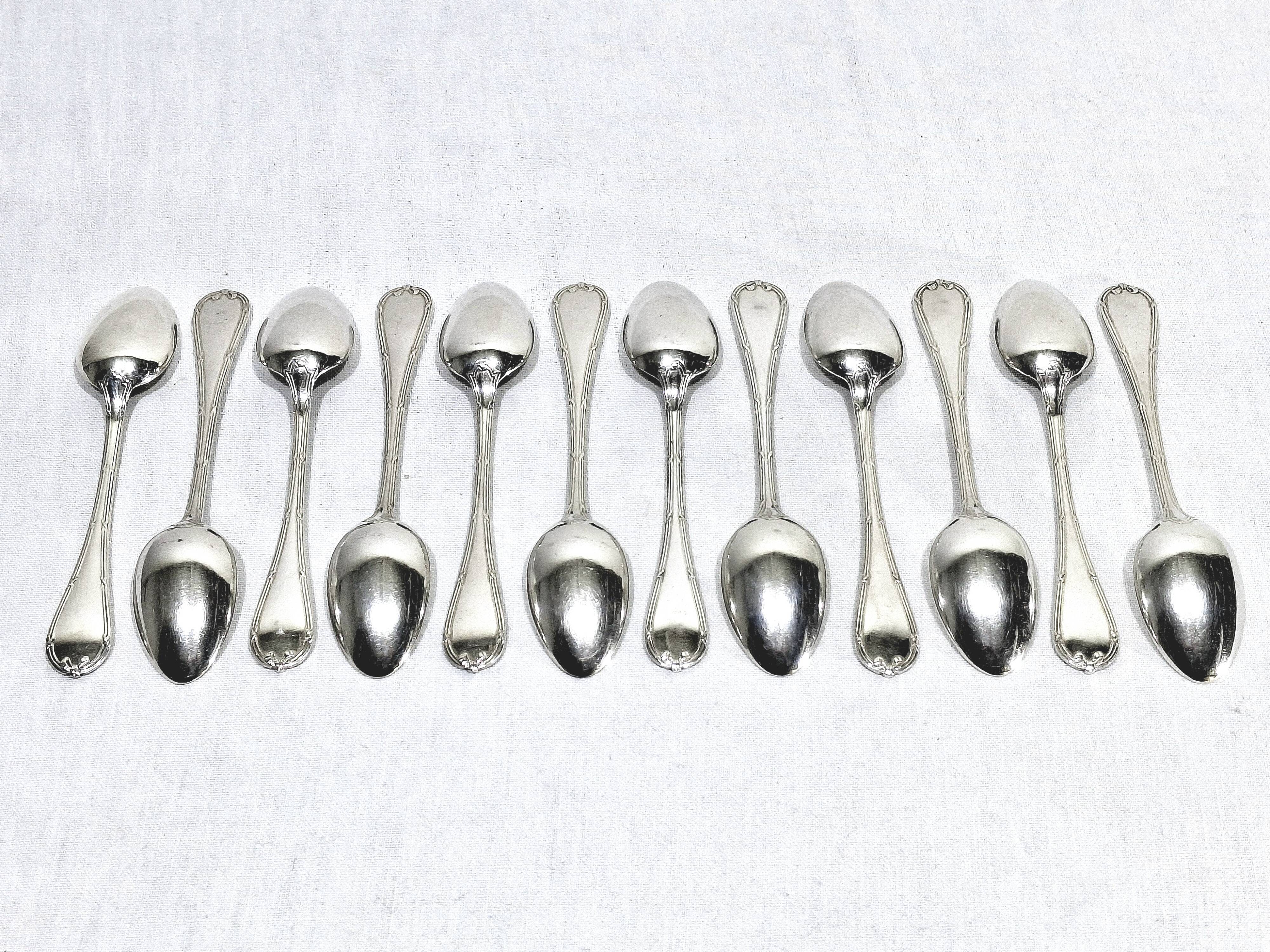 Christofle - 50-piece Cutlery Set Crossed Ribbons