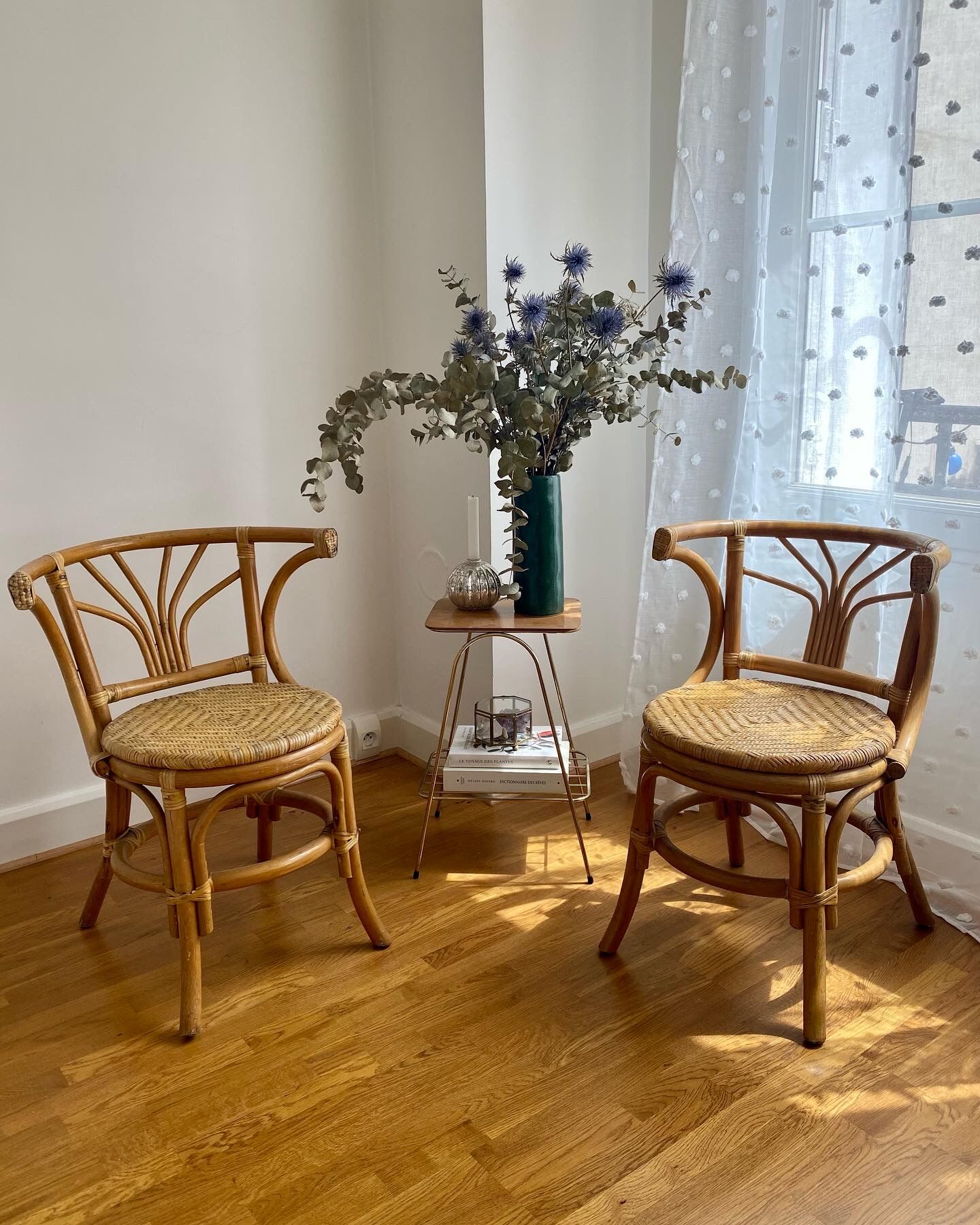 Pair of rattan chairs