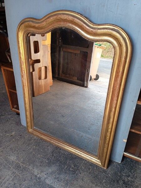 Mirror Louis Philippe XIXem gilding sheet 130/96cm