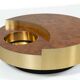 Trg" circular coffee table with bar by willy rizzo, 1970