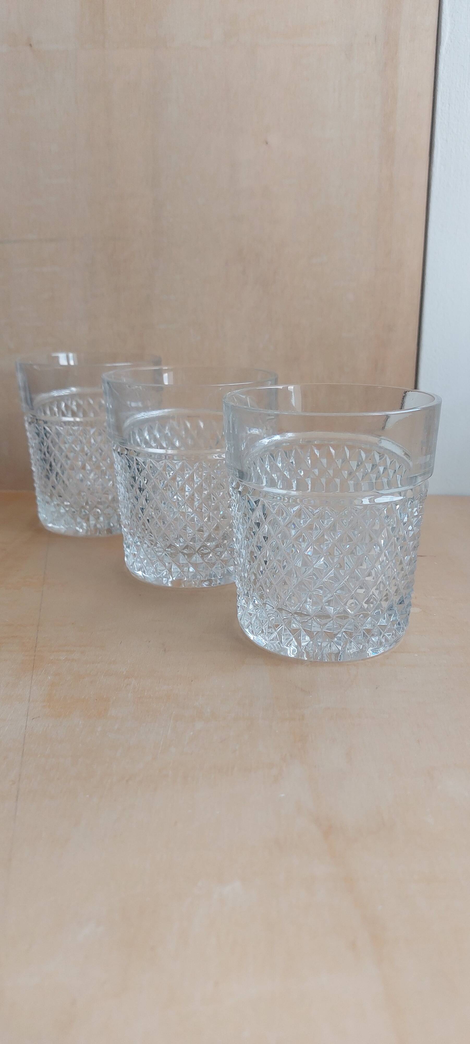 Set of 5 vintage crystal glasses
