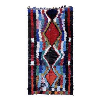 Colorful Boucherouite Moroccan rug - 138 x 256 cm