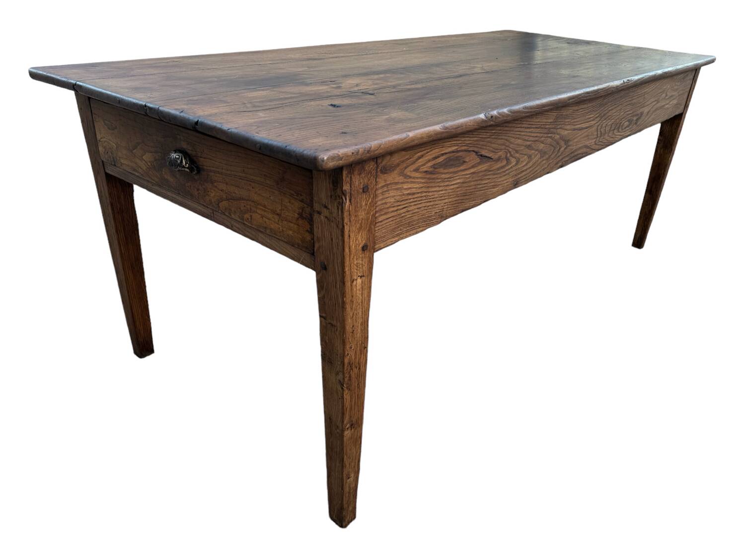 Oak farm table with 2 drawers 19'S