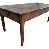 Oak farm table with 2 drawers 19'S