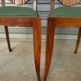 Art Deco period solid walnut chairs, set of 6