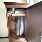 Armoire avec porte miroir en merisier Ebeniste