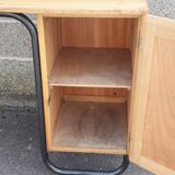 Boarding school desk, vintage, base metal