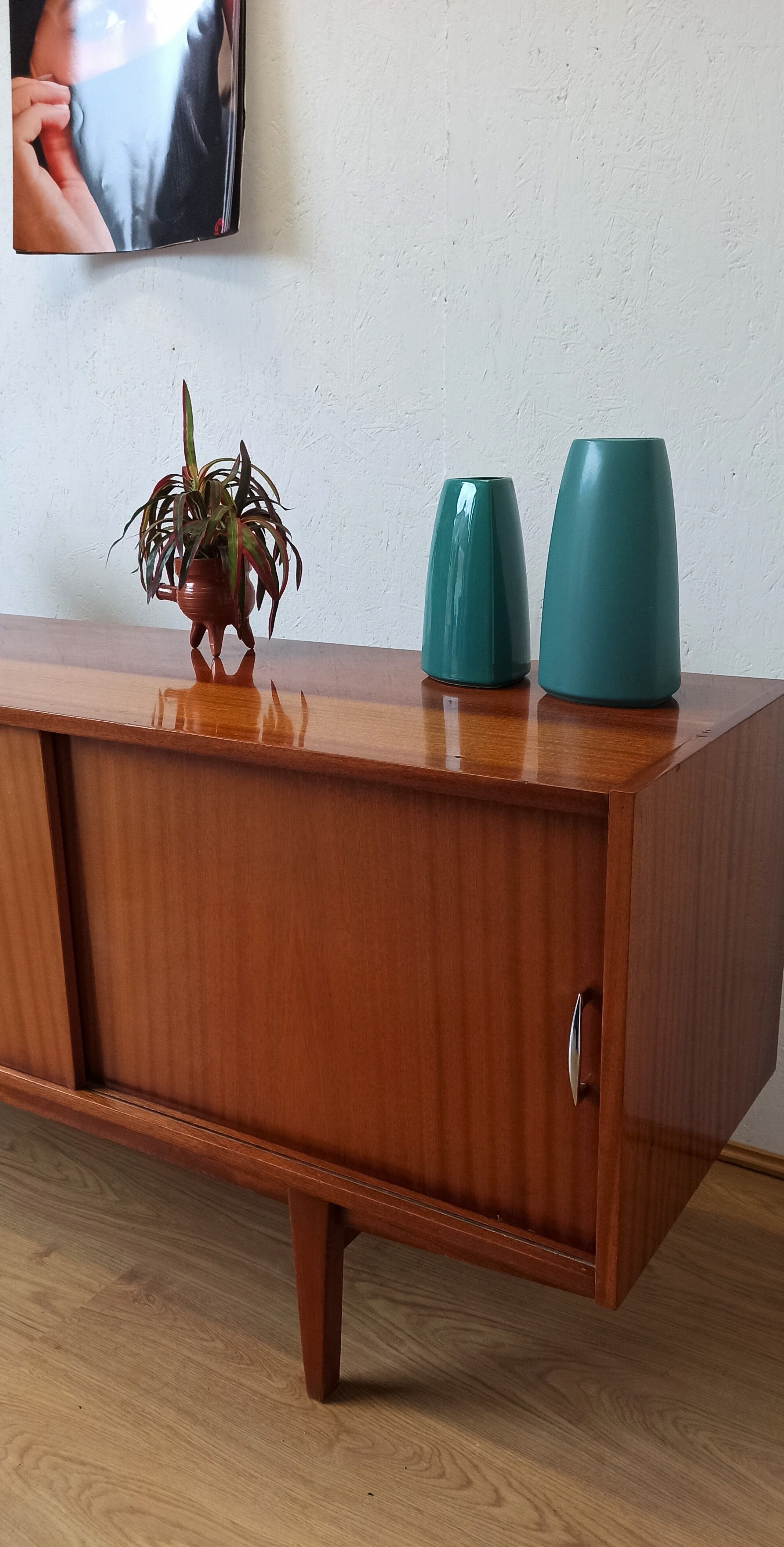 Modernist long sideboard of the 1970s.