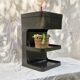 Dessert, brown plastic side table Flair by Prisunic, 1970.