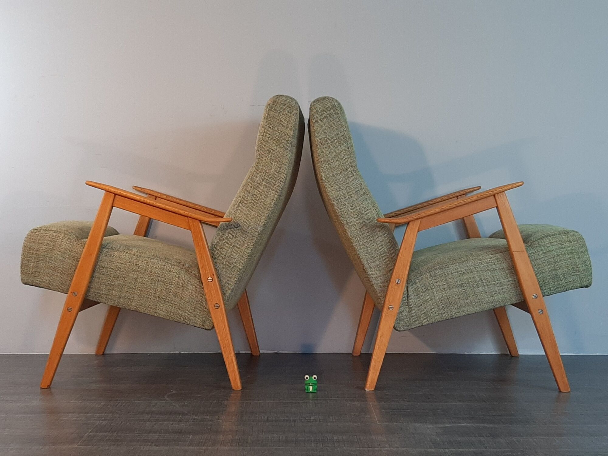 Pair of Interier Praha chairs, Czechoslovakian vintage 1960s
