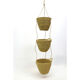 Hanging baskets made of natural fiber