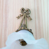 Golden opaline gooseneck wall lamp