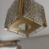 Vintage brass glass chandelier
